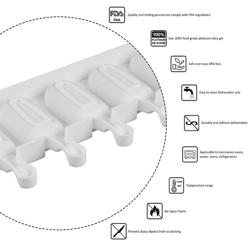 Molde de silicone para sorvete